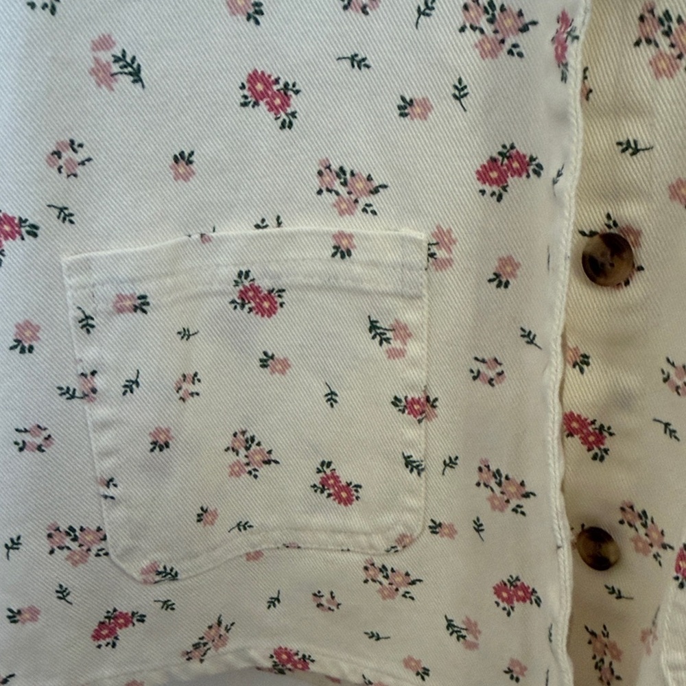 Floral Button-Up Shirt jacket - Picture 4 of 7